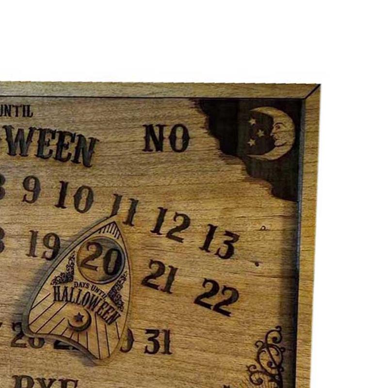 1 Stück Countdown-Tafel mit Magneteffekt Halloween Magnetische Countdown-Tafel Ouija-Boards Spiel Holz