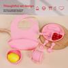 Baby Silicone Feeding Set With Suction Bowl And Learning Utensils For Toddler Nutrition