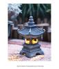 Antique Solar Garden Pagoda Lantern – Chinese Stone-Style Outdoor Decor