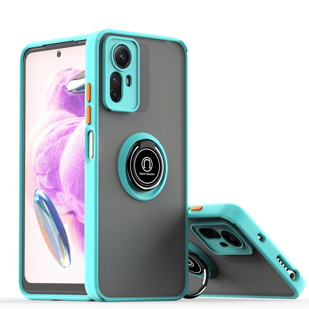 Armor Matte Case für Xiaomi Redmi Note 12 Pro 5G 12S 11 Pro 11S 10 10S Cover Ring Magnethalter Ständer Business Rundumschutz