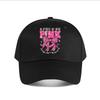 Breast Cancer Awareness October Pink Bow Ribbon Flower Baseball Cap Fashion Unisex Sunhat Womens Outdoor Sports