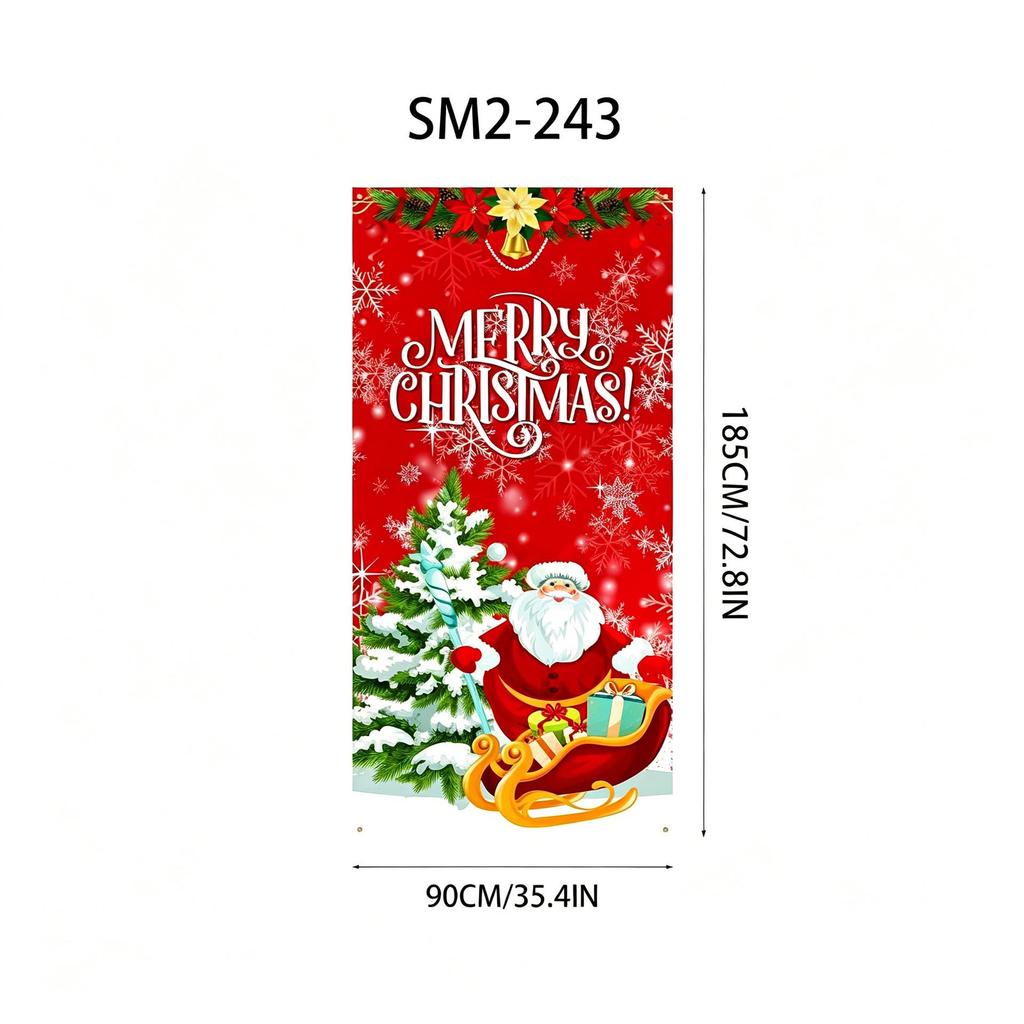 Santa Claus Christmas Hanging Cloth Background Decoration