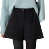 Women's A-line Woolen Bootcut Shorts - High Waist, Thickened, Loose Fit for Autumn/Winter 2024