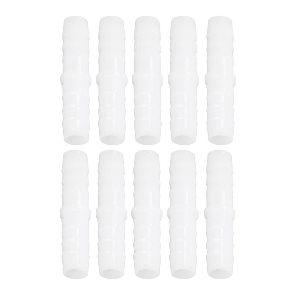 10Pcs Plastic Hose Barb Fitting Straight Equal Barbed Splicer Mender Joint Union Adapter