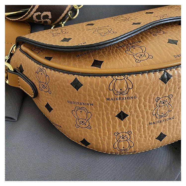 Tekstur Salveske for kvinner Elegant håndveske for damer Stor kapasitet Mote Kvinne Trend Utskrift High-End Skulder Messenger Bag