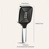 Supercharged Square Button Adjustable Shower Head - Silvery Thick Water Outlet One-hand Spray - Household Water Heater Bath