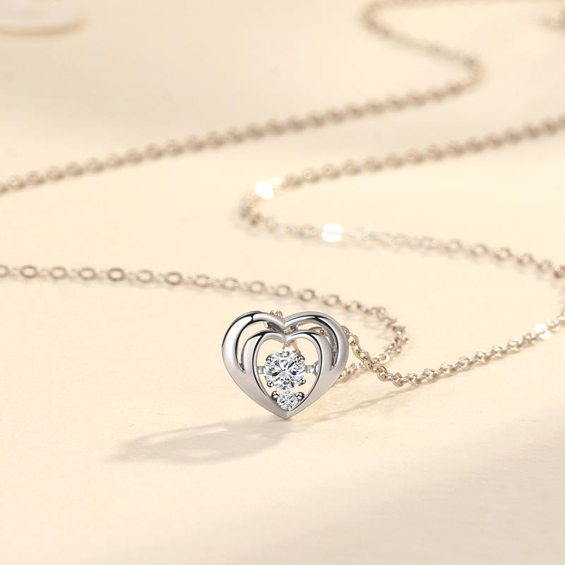 Beating Heart Necklace Women'S Fashion Light Luxury Niche High-End Love Smart Pendant Item Jewelry Gift Premium