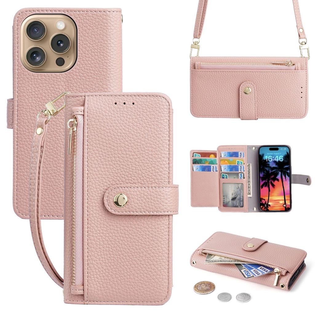 Apple 16promax Crossbody Phone Leather Case