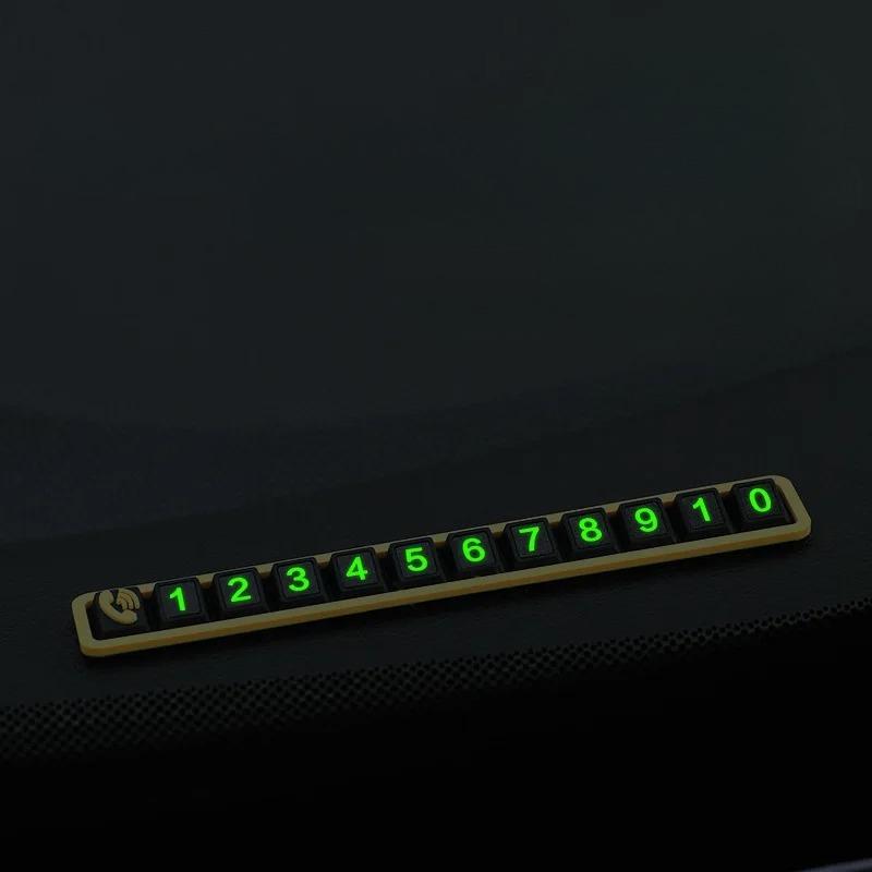 Car Temporary Parking Card Phone Number Card Plate Telephone Number Stop Luminous Parking Aid Garage Car Interior