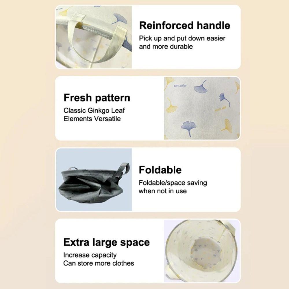 Foldable Laundry Basket Waterproof Moisture-proof Toy Storage Organizer Washable Large Capacity Laundry Storage Bucket