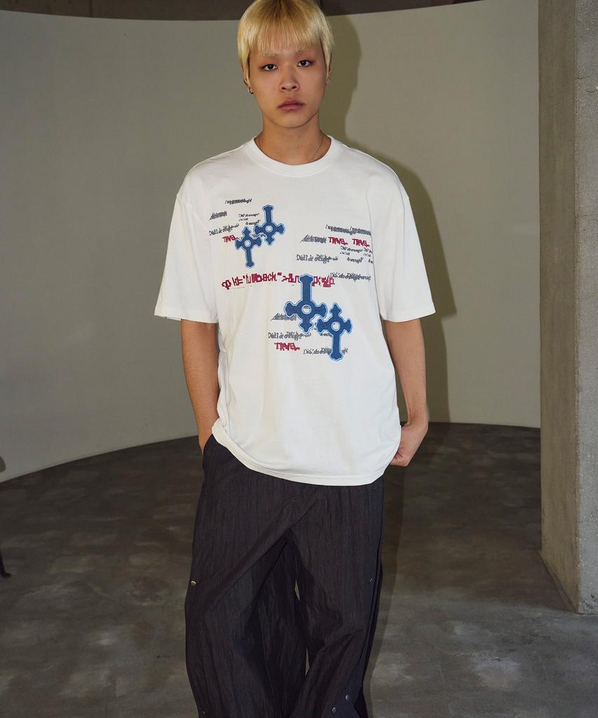 TRAVEL Cross Code Short Sleeve T-Shirt White