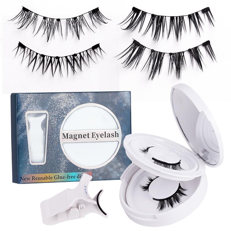 

Натуральные магнитные накладные ресницы - Сверхлегкий, без клея, многоразовый набор с маленькими круглыми магнитами Standard