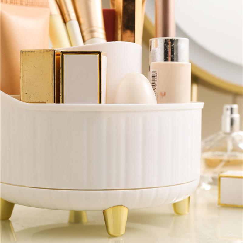 1PCS 360° Rotating Cosmetic Organizer Desktop Small Items Storage Shelf for Home Dresser, Bathroom Countertop, Desk Organizer.