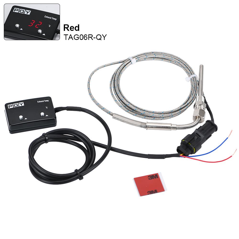Eksostemperaturmåler for bil eksosgassmåler digital med sensor EXT temperaturmåler turbo for 4WD Hilux Patrol EGT