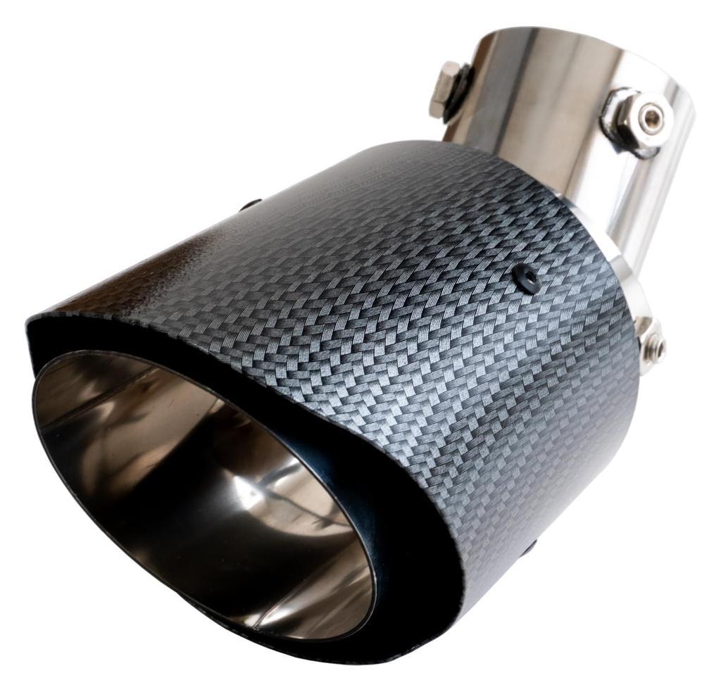Mukojima Automotive Parts Manufacturing Straight Muffler Cutter for Stainless with Angle Adjustment (MY-44) Downward-Facing Mufflers, Carbon-Look