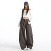 High Street Spicy Girl High-Waisted Wide-Leg Cargo Pants - Women's 2026 Spring Collection