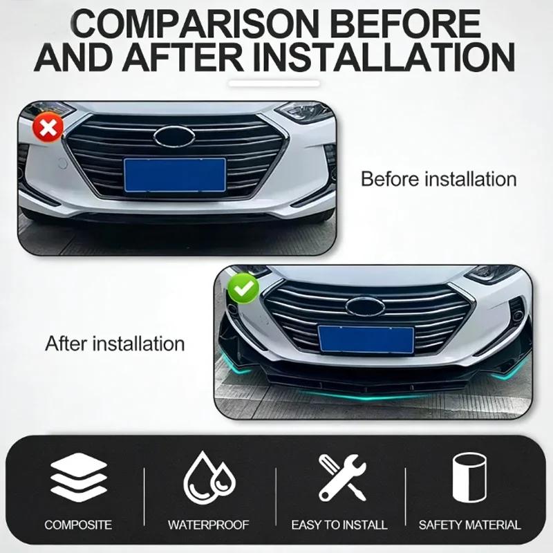 5Pcs ABS Material Universal Car Front Bumper Separator Bumper Lip Body Kit Duck Lip Separator For Subaru BRZ Car Accessories