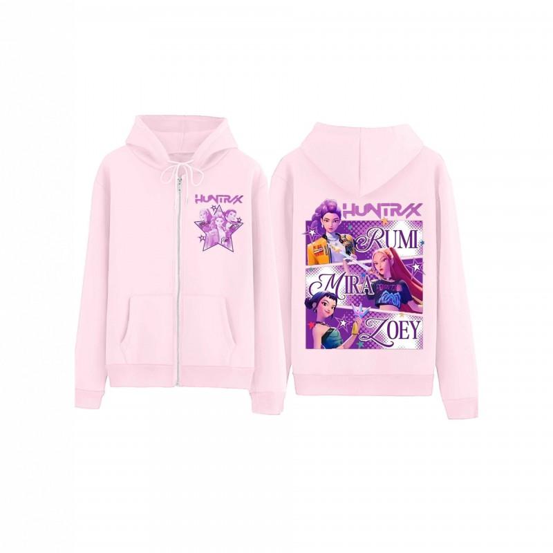 Sweet Cartoon Print Hooded Sweatshirt Loose Fit Womens Casual Long Sleeve Pullover Top 2025