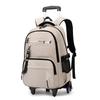 Lishin Kids' Large Capacity 6-Wheel Rolling School Backpack