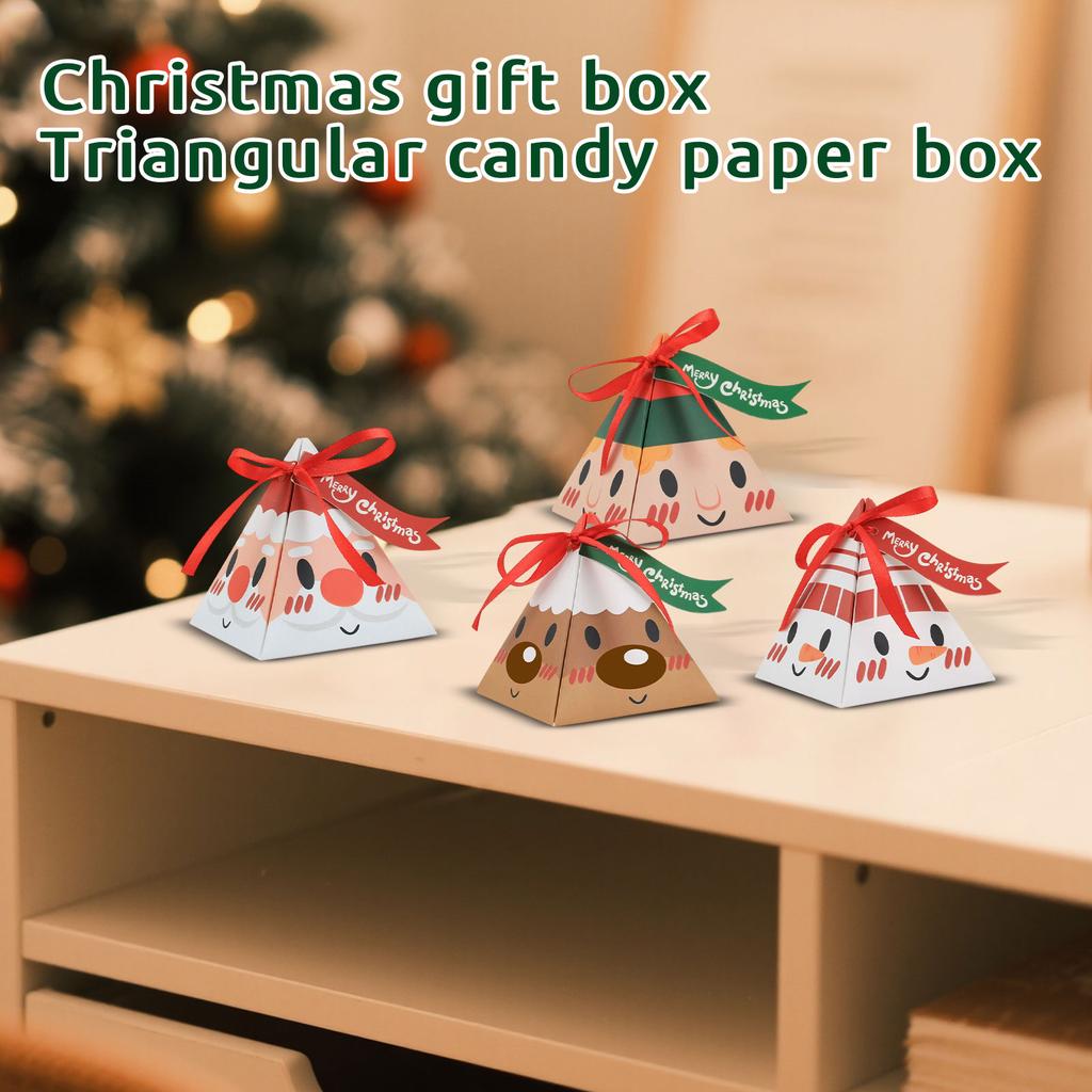 50-piece Christmas Gift Box Triangular Candy Box