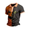 Men's Casual Short Sleeve Shirt with Halloween Print