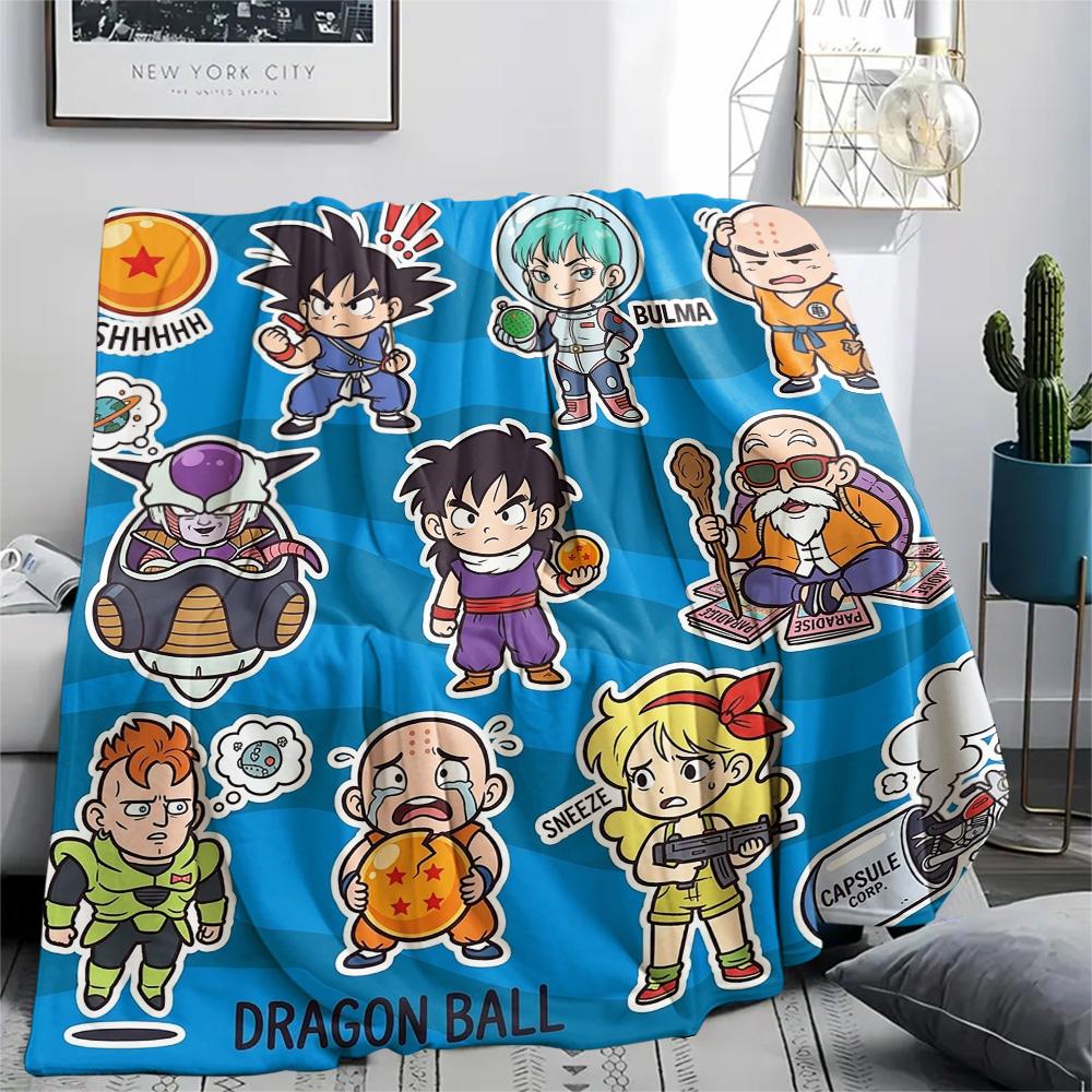 1PC Dragon Ball Patterned Flannel Blanket Suitable For All Seasons For Home Decor Warmth And Comfort Gifts Holiday Present