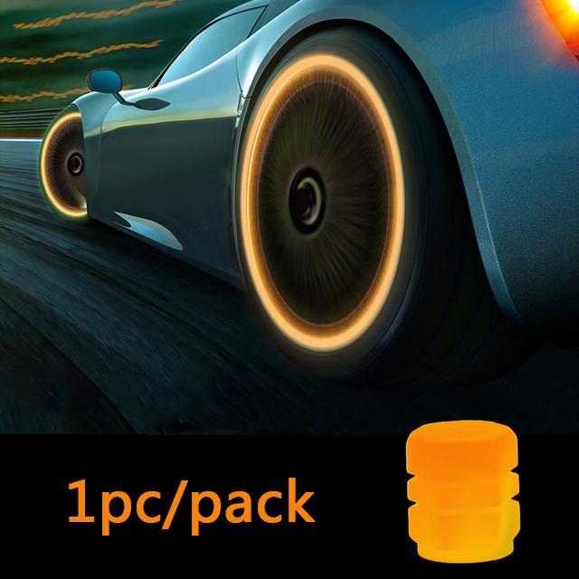 Светящиеся Колпачки на Клапаны Автомобильных Шин Флуоресцентные Декор Колпачков Клапанов Шин Светящиеся Колпачки Наконечники Ступицы Колеса Колпачки Клапанов