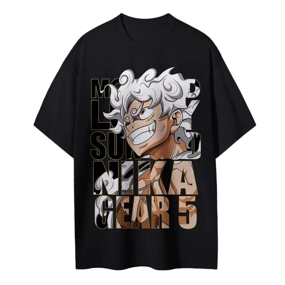 2026 New One Piece Mens and Womens Tshirts Monkey D Luffys Anime Simple Tshirts New ShortSleeved - Men s Summer Cotton Grap... S разноцветный
