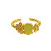 Medieval Green Butterfly Cool Niche Design Open Ring Light Luxury High-End Ring