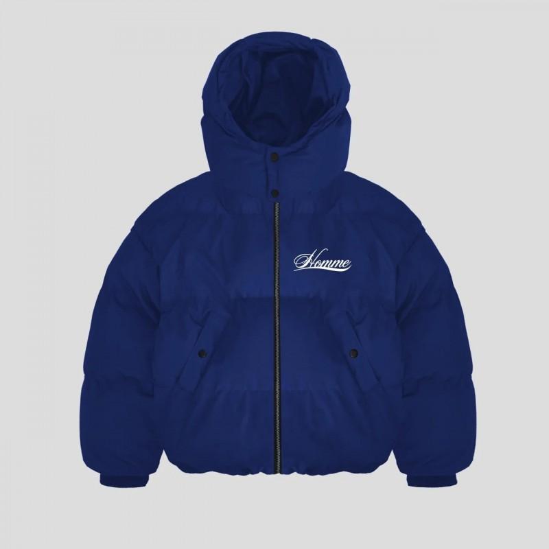 Winter Hooded Cotton Puffer Jacket Men - Oversized Streetwear Style With Rhinestone Letter Print Warm Thickened Outerwear