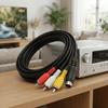 Nickel Plated Mini DIN 9 Pin to 3RCA Cable Plug and Play Mini DIN Cable  Audio Equipment