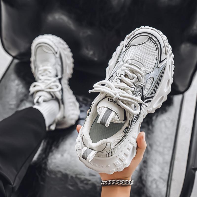 Fashion Men's Sports Casual Shoes 2025 New Style Summer Mesh Breathable Non slip Shoes Comfortable Versatile Thick Soled Chunky sneakers