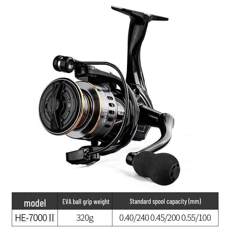 Kovový přívlačový rybářský naviják pro mořské pruty a nahazování na velké vzdálenosti