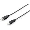 USB A To USB B Cable - Equip - 3 M - Male-male - USB 2.0 - Black