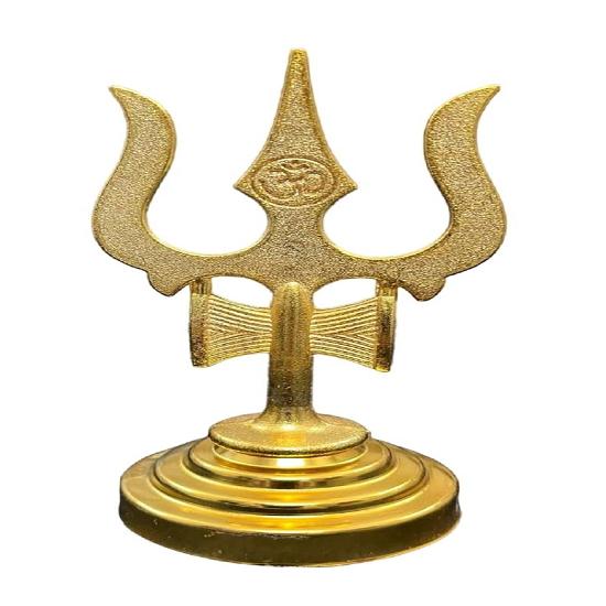 

@ Indian Traditional With Om Engraved Trishul For Home & Temple 66 Gm