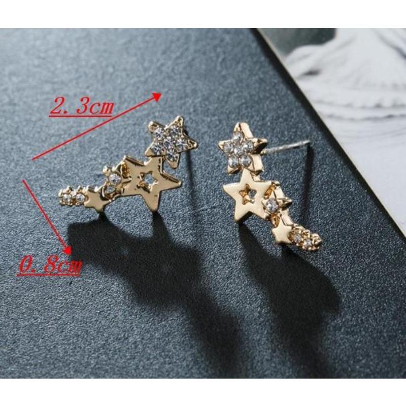 Fashionable Star Cold Style Earrings, Simple And Versatile Earrings, Women'S Personalized Exquisite Earrings