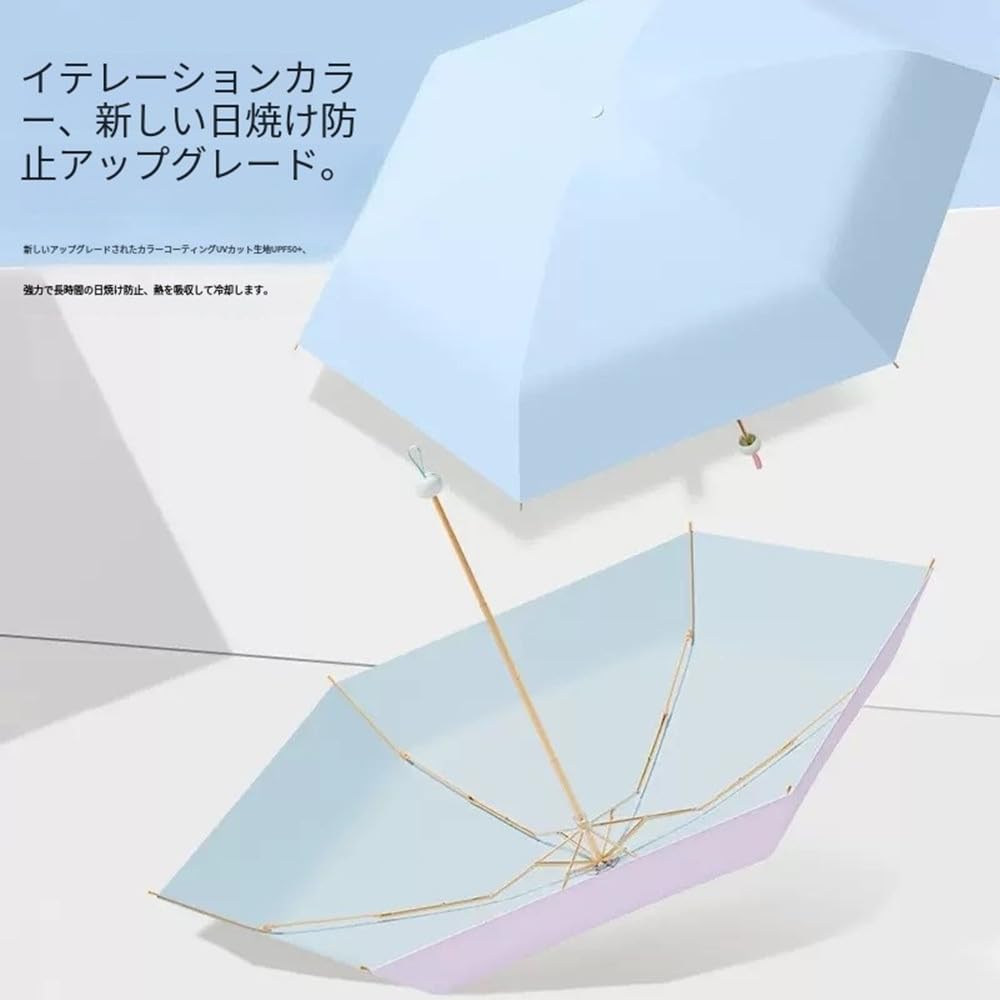Folding Sun UV Cute Small Folding Suitable for Sunny and Rainy Complete Sun Perfect for Adults and Convenient To Comes with Storage Pouch Umbrella,