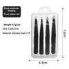 Multi-Purpose Eyebrow Tweezers, 4-Pack Stainless Steel Eyebrow Tightening Facial Hair Trimmer Makeup Tool Set, Eye Shaping Tools