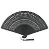Folding Fan Antique Style Mini Chinese Style Full Bamboo Fan Summer Hanfu Classical Dance Cheongsam Men And Women Gifts Group Fan Black