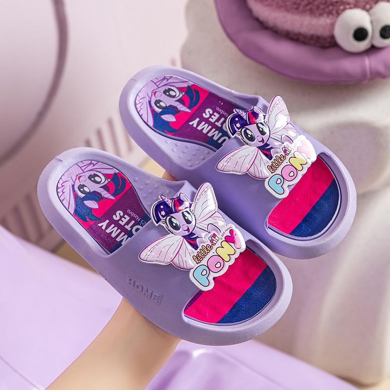 Chinelos de Verão Antiderrapantes My Little Pony para Meninas - Chinelos de Desenho Animado para Casa
