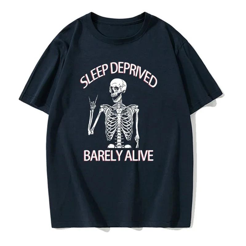 Summer Men/women Short Sleeved Fun Skull Print Casual Fashion Hip-hop Round Neck T-shirt Comfortable and Breathable Summer Top
