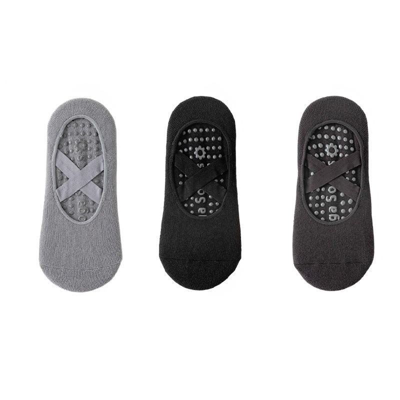 

3 пары носков для йоги, осенние и зимние утолщенные нескользящие носки, женские носки для занятий пилатесом и танцами в помещении для начинающих 34-40