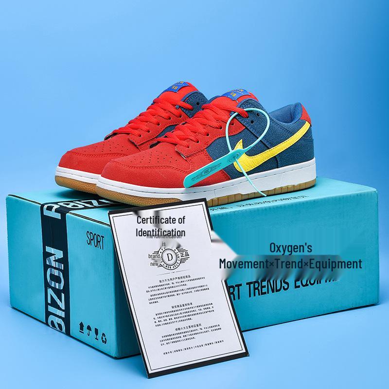 AJ Pánské/Dámské Červeno-Modré Nesourodé SB Nízké Skate & Běžecké Boty