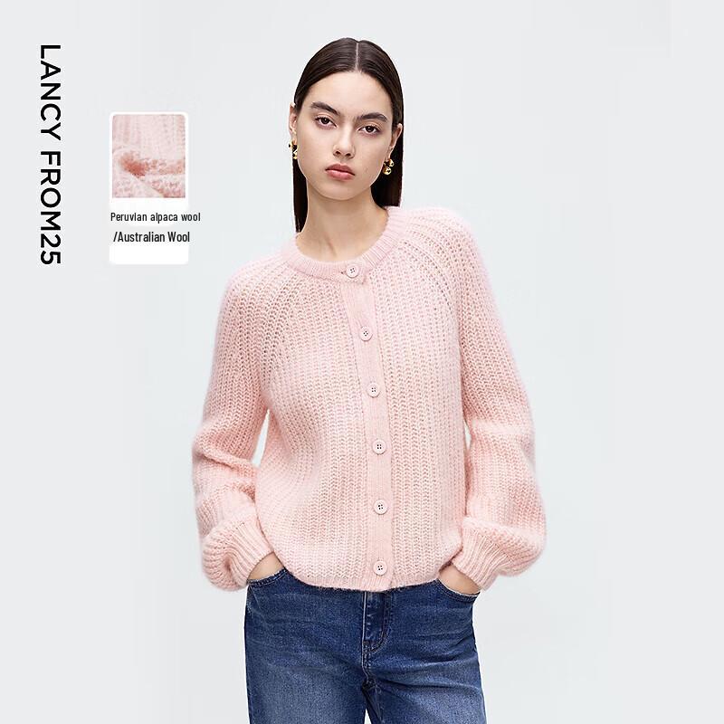 Lancy Vintage Lantern Sleeve Knit Cardigan XL