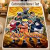 Flannel BlanketNaruto Custom Name Text Personalized Soft Warm Throw Blanket Home Decor Gift