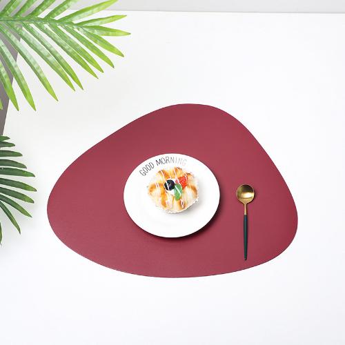 Mantel Individual de Cuero Triangular Manteles para Mesa de Comedor de Cocina Base para Filete Almohadillas Antideslizantes Aislantes Ins Decoración para Hogar Hotel Restaurante Nórdico