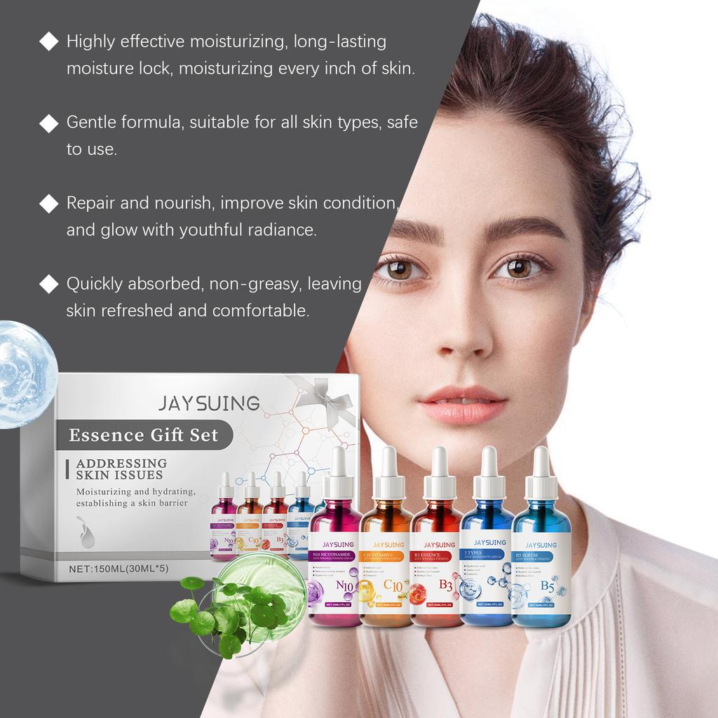 Essence Gift Set 5 Face Moisturizing Hydrating Daily Repair Essence Gift Set