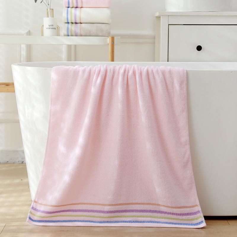 Towels and Bath Towels Three-piece Set Soft Bath Towels Cotton Plain Color Adult Household Water Absorption Gift Set