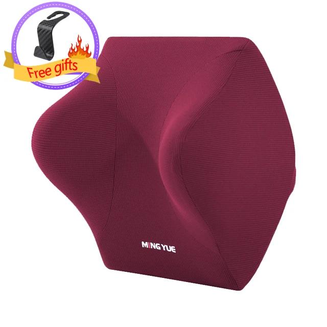 Car Neck Pillow Car Seat Lumbar Headrest Support Memory Foam Waist Neck Pillow Car Travel Back Support Car Interior Accessories
