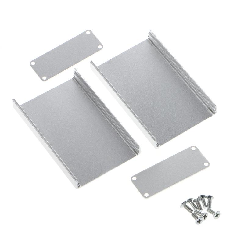 Silver Color Aluminum PCB Instrument Box Enclosure Electronic Project Case 80x50x20mm Aluminum Box with Screws